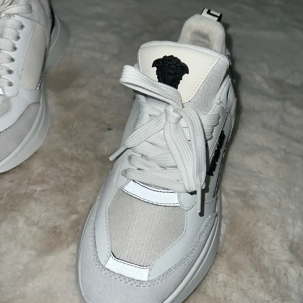 Versace White and Silver Athletic Shoes - Picture 4 of 5